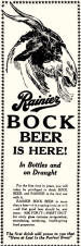 first Rainier Bock ad, Jan. 1934 - image