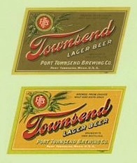 Two Townsend Lager Beer labels - image