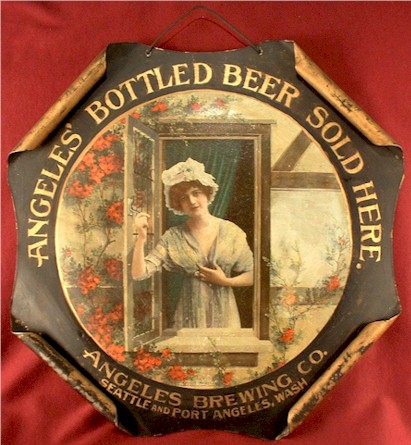 Angeles Brg. Co. rolled tin sign - image