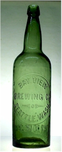 Bay View Brewing Co., green quart c.1890 - image