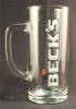 Beck's .4L glass beer mug