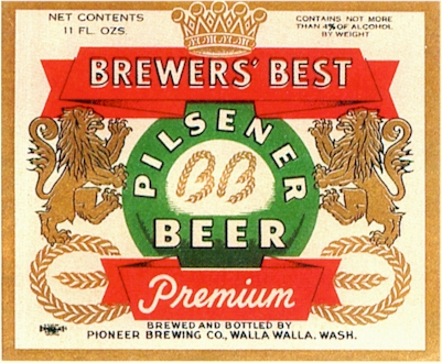 Brewer's Best Beer label c.1949 - image
