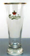 Carlsberg trumpet shaped beer glass
