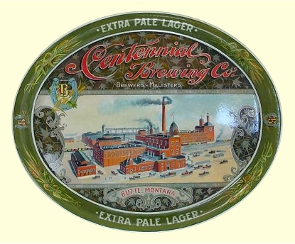 Centennial beer tray. c.1900 - image