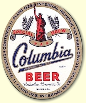 Columbia Beer label 12 oz. -  image