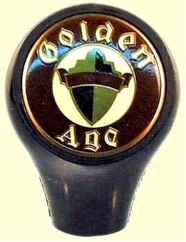 Golden Age Beer, ball tap knob, black body