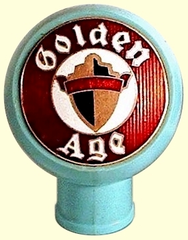 Golden Age Beer, ball tap knob, light blue body