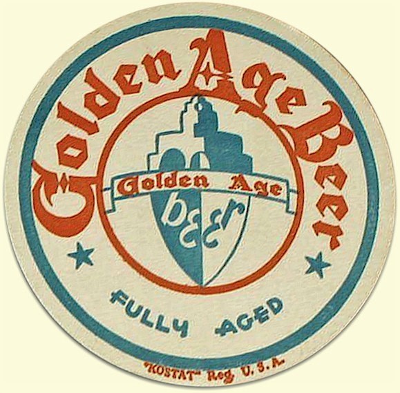 Golden Age beer matt or coasster