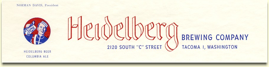 Heidelberg Brewing Co. letterhead, ca.1956