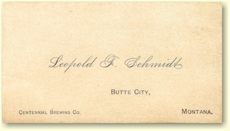 LF Schmidt business card ca.1880