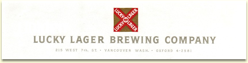 Lucky Lager Brg. Co. ltrhd. Vancouver, 1957