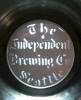 Old German Lager silver tumble, etched glass bottom