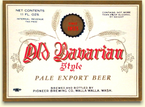 Old Bavarian Lager beer label