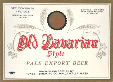 Old Bavarian Lager beer label