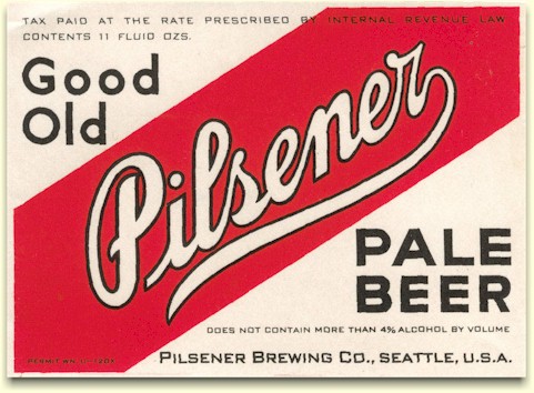 Pilsener Pale Beer label, ca.1933