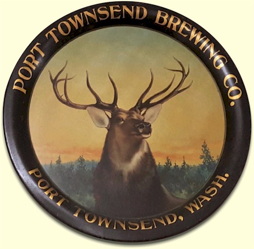 Port Townsend Beer tray Stag's head