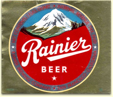 Rainier Beer label, c.1949 - image