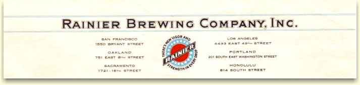 Rainier Brg. Co. Inc. letterhead c.1937
