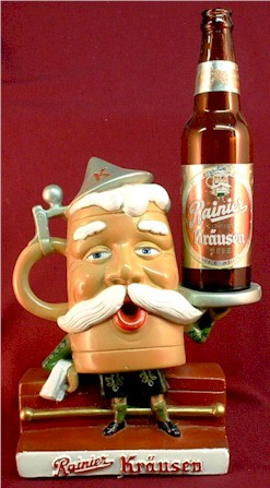 Rainier Krausen Beer, back-bar figurine, c.1951 - image