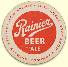 Rainier Beer & Ale coaster from Honolulu, c.1937 - image