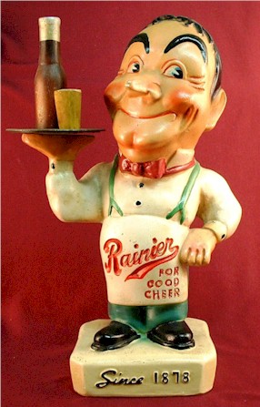 Rainier 14" waiter,  back-bar figurine, c.1941 - image
