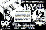 Rheinlander draught beer ad Sept. 1934