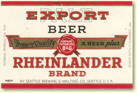 Rheinlander label c.1939
