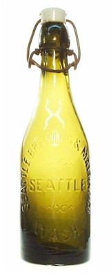 Seattle Brewing & Malting half-pint beer bottle -  image