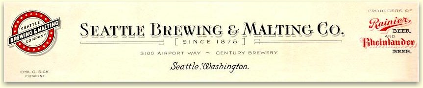Seattle Brewing & Malting letterhead from 1938