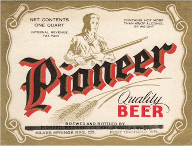 Pioneer Beer label, Port Orchard, WA - image