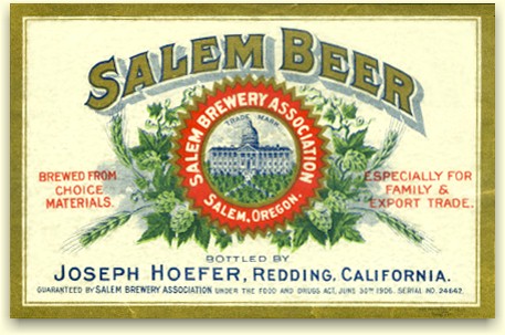 Salem Brewery's Redding, CA label