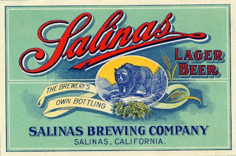 Salinas Lager label, c.1900 - image
