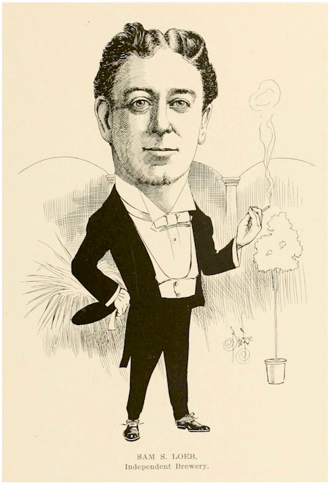 cartoon of Samuel S Loeb, c.1906 - image