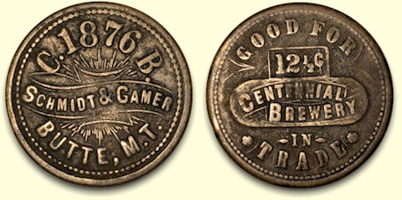 Schmidt & Gamer trade token 1876