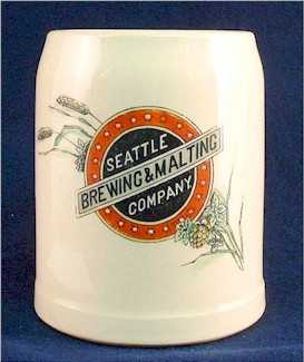 Seattle Brg.& Malting stein, c.1900 - image