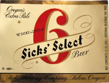 Sicks' Select Beer label - image