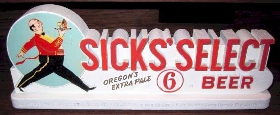 Sick's Select back-bar display, ca.1949