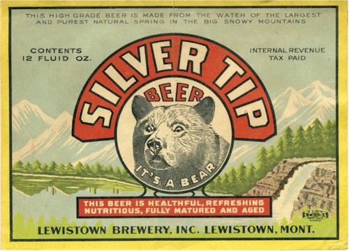 Silver Tip Beer label c.1935