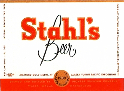 Stahl Beer label c.1949 - image
