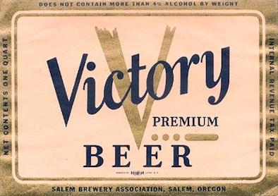 Salem Brewery's Victory Beer label - image