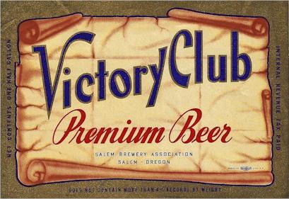 Salem Brewery's Victory Club beer label