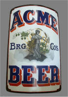 Acme Brg. Co's. enamel beer sign