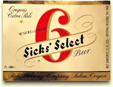 New Sicks' Select label ca.1949