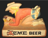 Acme Beer Cowgirl chalk by Petty ca.1943