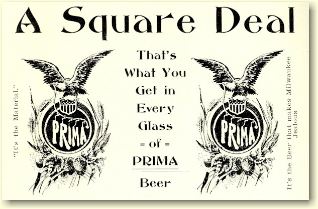 1907 ad for Aberdeen Brg. Co.'s Prima Beer - graphic