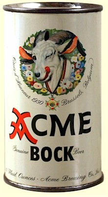 Acme Bock Beer can ca.1951