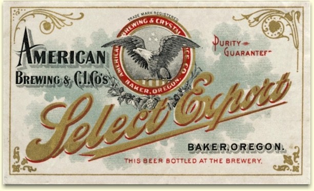 American Brewing & Crystal Ice beer label