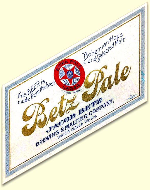 Betz Pale Beer label ca.1904