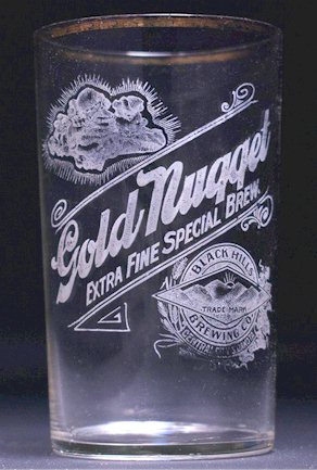 Black Hills Gold Nugget brand beer glass