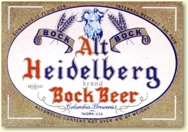 Alt Heidelberg Bock Beer label - image